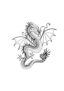 Preview of 30 Dragon Coloring Pages for Kids