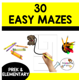 30 EASY MAZES fine motor ... preschool occupational therap