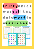 30 ESL Word Searches & Vocabulary Worksheets (with Answer 