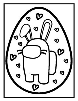 30 Easter Egg Among Us Coloring Pages by The Classy Classroom VIP