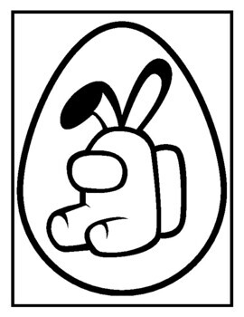 30 Easter Egg Among Us Coloring Pages By The Classy Classroom Vip