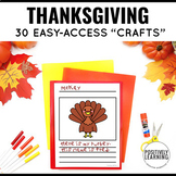 30 Easy Thanksgiving "Crafts" for Special Education | Low Prep