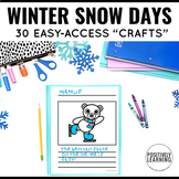 30 Easy Winter Snow Day "Crafts" for Special Education | Low Prep