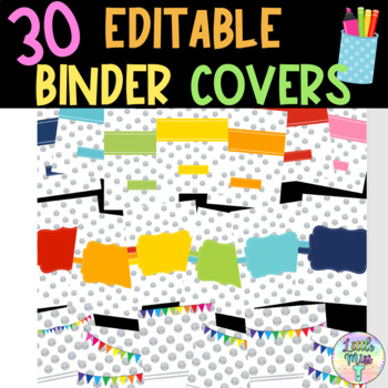 Preview of 30 Editable Binder (folder) covers with spines