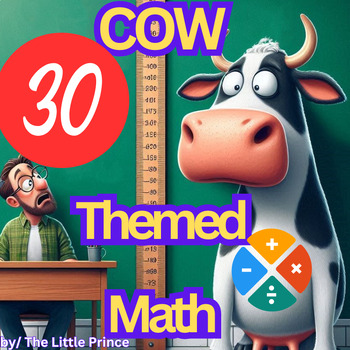 Preview of Fun math activities before Summer break 30 Cows Math problems 