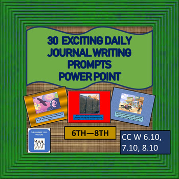Preview of 30 EXCITING JOURNAL WRITING PROMPTS POWER POINT