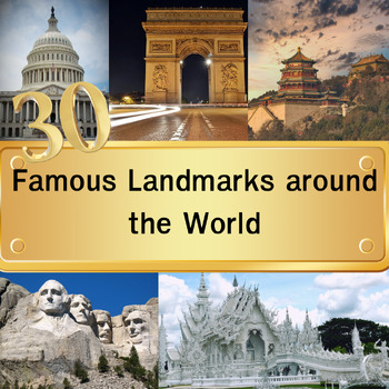 Preview of 30 Famous  Landmarks around the World Quiz with For grade 3-8 and homeschool