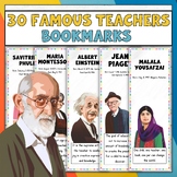 30 Famous Teachers Bookmarks  Inspirational Educators Book