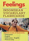 Indonesian Feelings Emotions Indonesian Flashcards | Peras