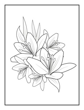 30 Flowers And Leaves Coloring Pages, Easel Theme, Early Finisher