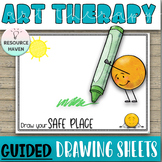 30 GUIDED Drawing Worksheets - Art Therapy for Positive Thinking