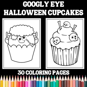 Googly Eyes Clipart: Big Cute Halloween Monster Eyeball Clip Art Commercial  Use