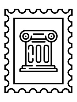 30 Greek Mythology Postal Stamp Activities, Greek Mythology Coloring Pages