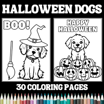 30 Halloween Dog Coloring Pages by Teacher's Helper | TPT