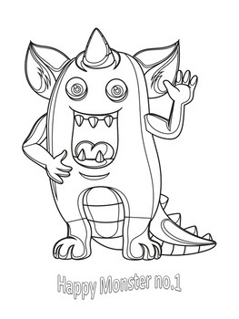 Monster Coloring Pages for Kids - Happy Toddler Playtime