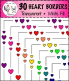 30 Heart Borders | Valentine's Day Borders | Page Borders 