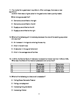 30 igcse economics multiple choice questions with answer guide pack 3