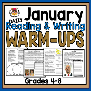 Preview of 30 January Winter Standards-Based Reading Comprehension and Writing Warm-Ups