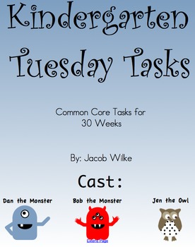 Preview of 30 Kindergarten Common Core Tasks Smart NOTEBOOK