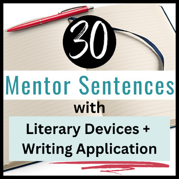Preview of 30 MENTOR SENTENCES with Writing Revision for GOOGLE SLIDES