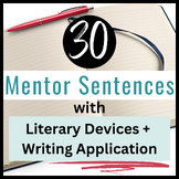 30 MENTOR SENTENCES with Writing Revision for GOOGLE SLIDES