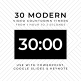 30 MODERN (B) Video Countdown Timers - For PowerPoint, Sli