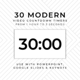 30 MODERN (W) Video Countdown Timers - For PowerPoint, Sli