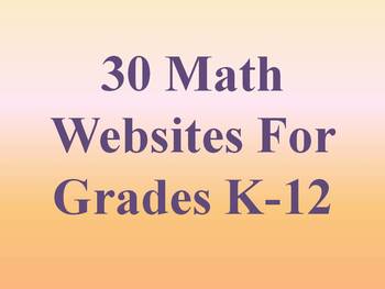 Preview of 30 Math Websites