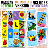 30 Halloween Traditional Mexican Loteria Cards for Kids.
