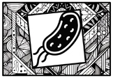 30 Microorganisms Zentangle Coloring Pages, Microorganisms