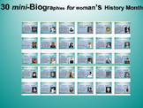 30 Mini-Bios for Women's History Month (text, video links,