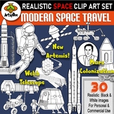 30 Modern Space Travel & Mars Colonization Realistic Black