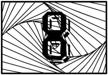 Preview of 30, Numbers Silhouette Pop Art Coloring Pages, Silhouette Stain Glass Art