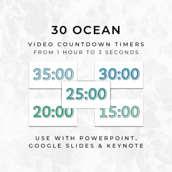 Preview of 30 OCEAN Video Countdown Timers - For PowerPoint, Slides, Keynote
