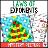 Christmas Math Activity Worksheets - Laws of Exponents