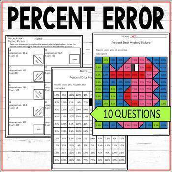 Percent Error Activity Worksheet by Make Sense of Math | TpT