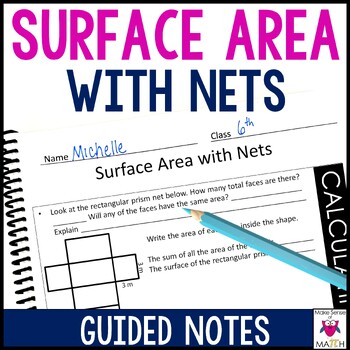 Preview of Surface Area with Nets Guided Notes