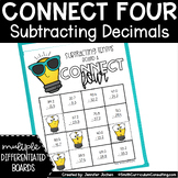 Connect Four Subtracting Decimals Game | TEKS 4.4a