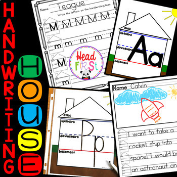 Preview of Handwriting Worksheets Practice Mats Letter Cards BUNDLE