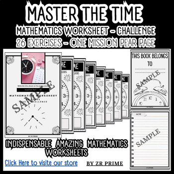 Preview of 30 PAGES Master the time - Mathematics Worksheet - Challenge