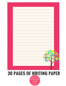 Preview of 30 Pages Spring Summer Writing Paper Stationary-Writing Paper Templates