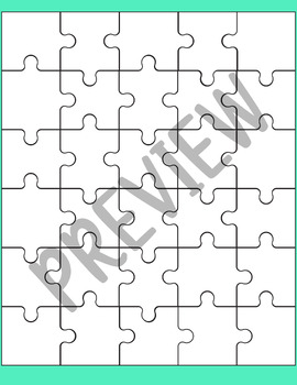 Jigsaw Puzzle Template – 30 Pieces – Tim's Printables