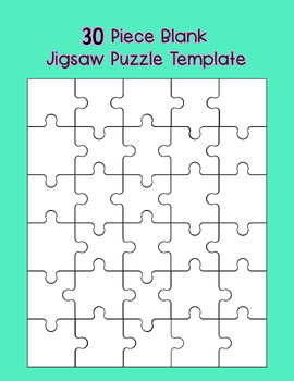 Preview of 30 Piece Blank Jigsaw Puzzle Template