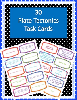 Preview of Plate Tectonics - 30 Task Cards