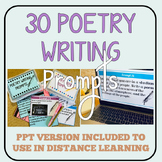 30 Poetry Writing Prompts - Middle and High School!