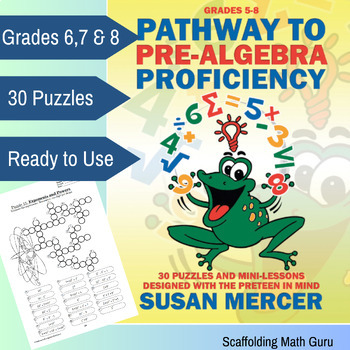 Preview of 30 Engaging Cross Number Puzzles: Order of Operations, Percents, Integers & More