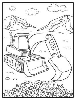 Trucks Scissor Skills INSTANT DOWNLOAD 30 PAGES Coloring Pages for Kids,  Boys and Girls Ages 4-8 