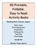 30 - Printable, Foldable, Easy to Read Activity Books Volume Two
