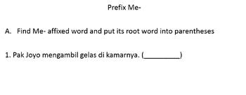 Preview of 30 Problems Bahasa Indonesia Prefix Me-