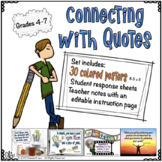 30 Quotes – Posters & Writing Center Activity